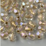 Zdjęcie - Fire Polish Copper Line - Crystal AB (XCL00030) 4mm